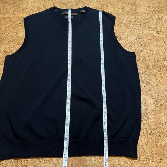 Perry Ellis 100% Pima Cotton Men’s V-Neck Sweater Vest Sz L - Picture 7 of 8